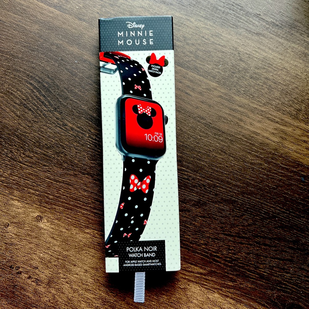 Minnie Mouse Polka Noir Smart Watch Band